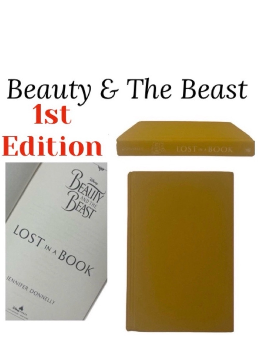 Disney Beauty and the Beast Lost in a Book 1st Edition Hardcover Jennifer Donnel